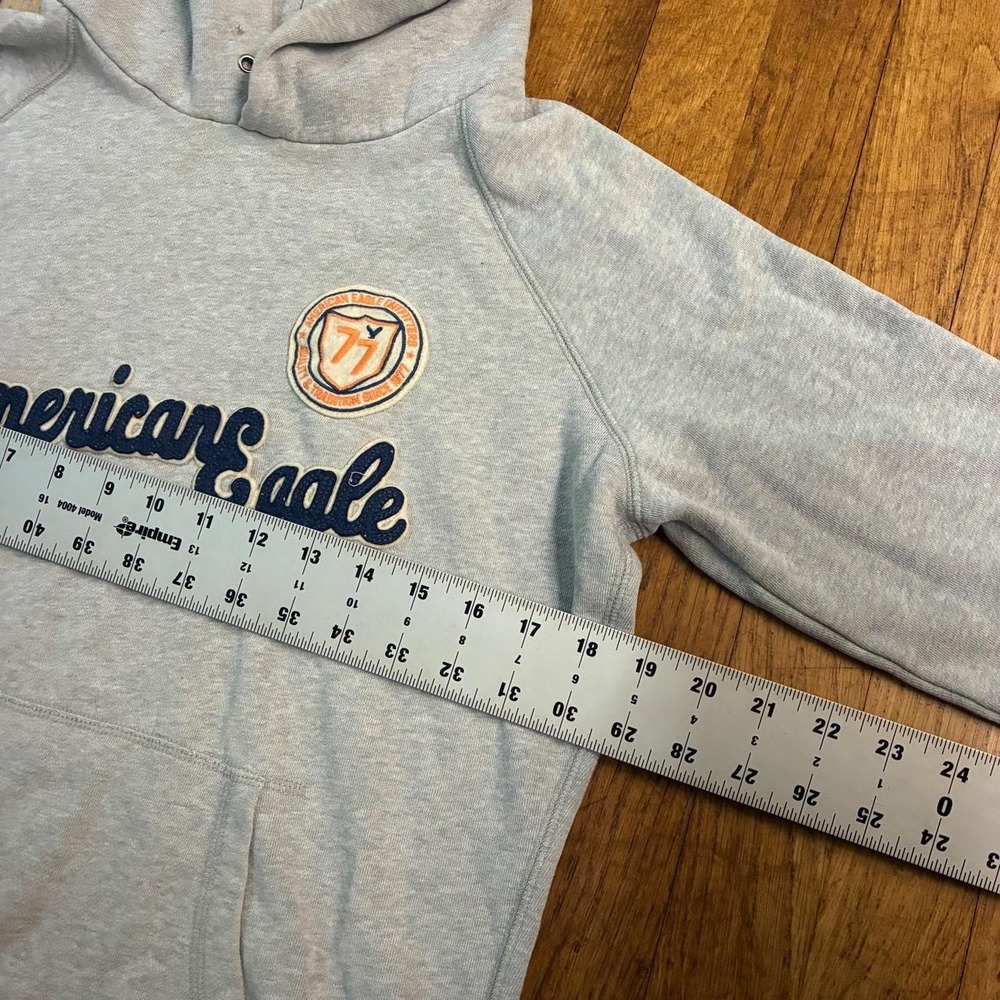Vintage American Eagle Athletic Sportswear Pullover Hoodie Grey Y2K 2000s Small - Picture 5 of 7